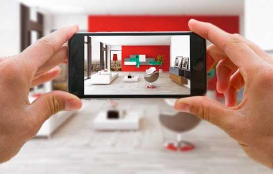 Simulate wall painting at home by cell phone